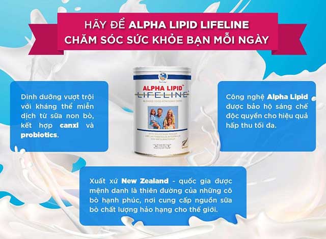 Sữa non alpha Lipid tăng đề kháng, cải thiện hệ tiêu hóa, tốt cho người tiểu đường, phụ nữ mang thai