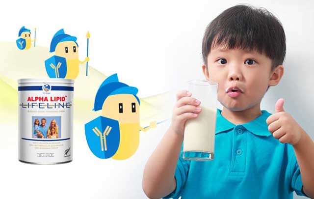 Đối tượng sử dụng sữa non Alpha Lipid là trẻ em giúp tăng cường miễn dịch