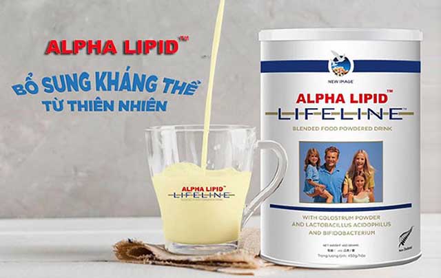 Alpha Lipid Lifeline là sản phẩm sữa non cho người già nhiều vitamin, khoáng chất cùng các kháng thể tự nhiên