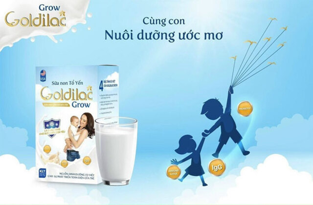 Goldilac Grow là sữa non cho trẻ biếng ăn đủ kháng thể, dinh dưỡng