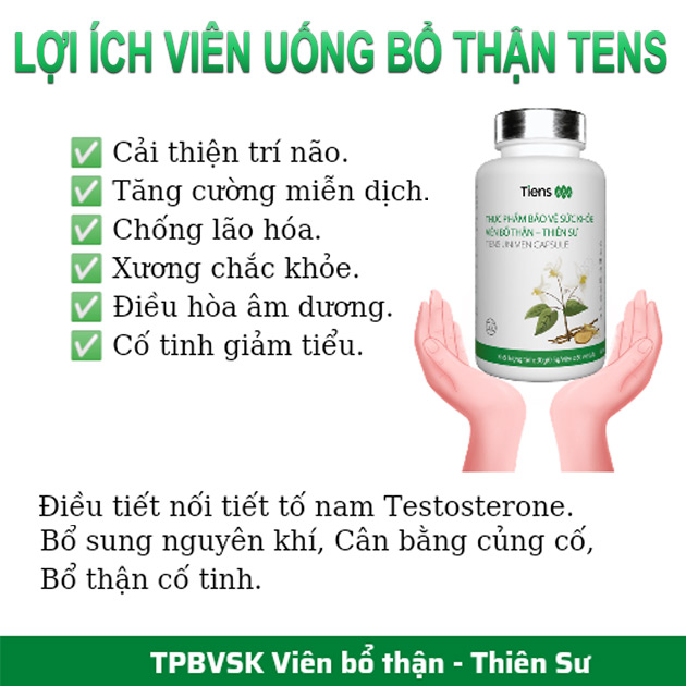 Lợi ích viên bổ thận Thiên Sư